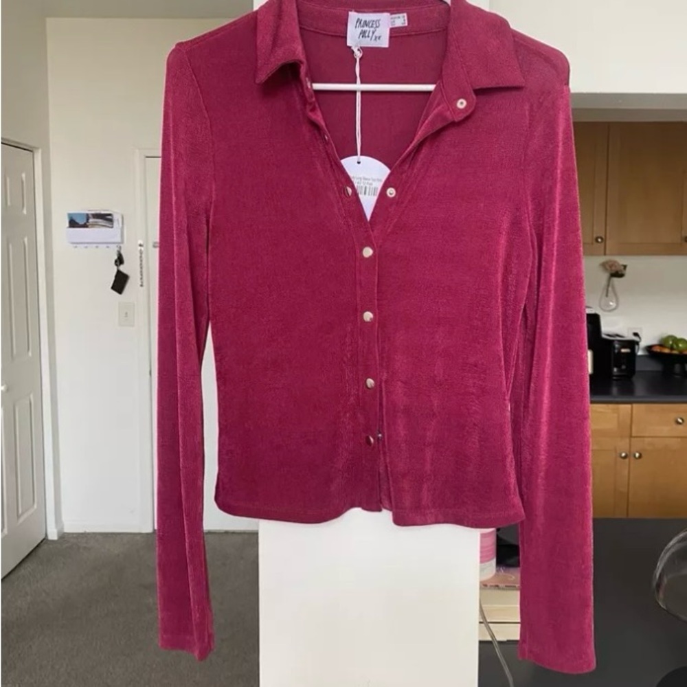 NWT Princess Polly Stretch Snap Shirt